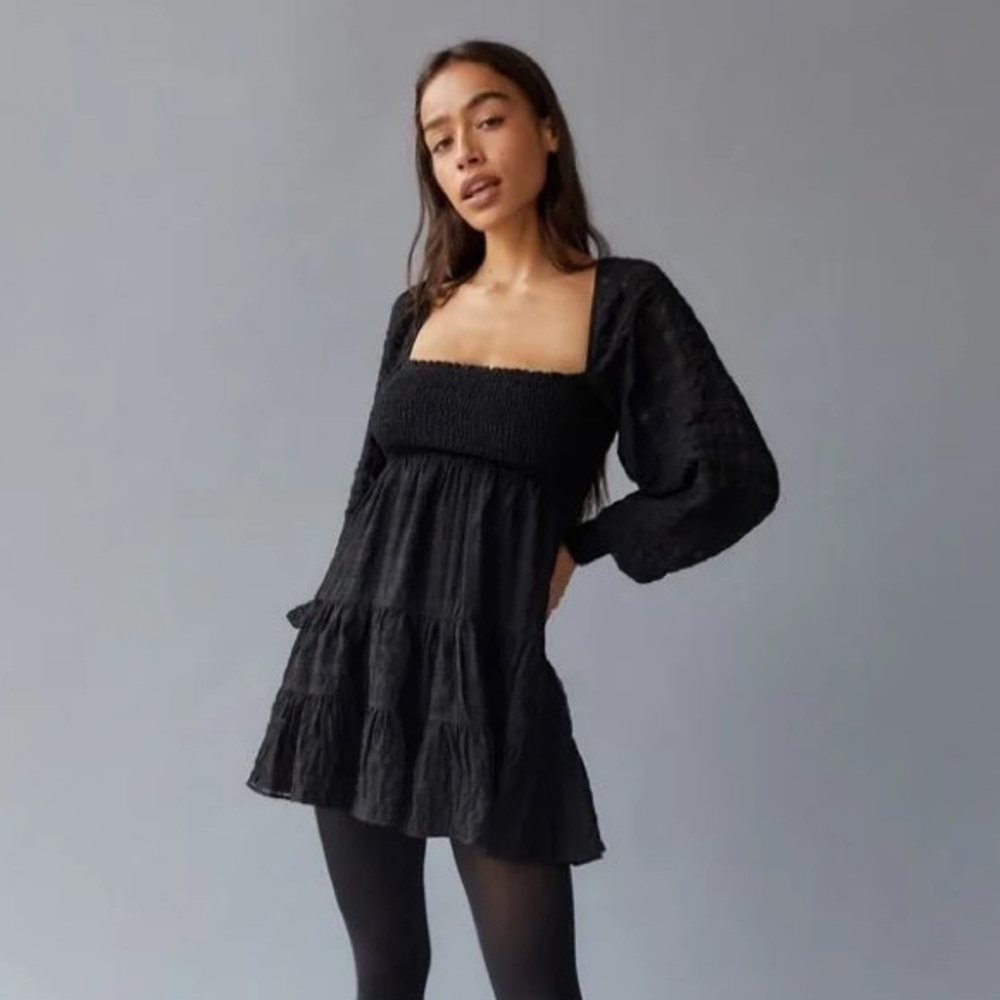 Urban Outfitters River Smocked Tiered Dress